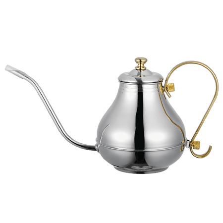 不锈钢金柄长咀壶/宫廷壶
